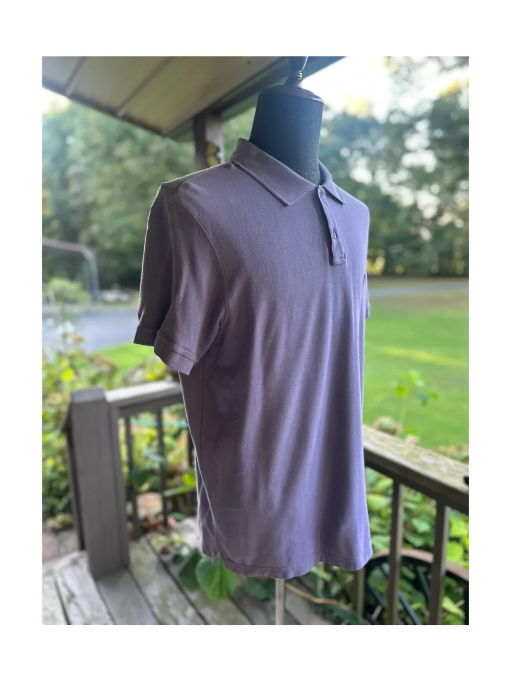 Banana Republic Men's Lavender Cotton Polo Shirt Size Large